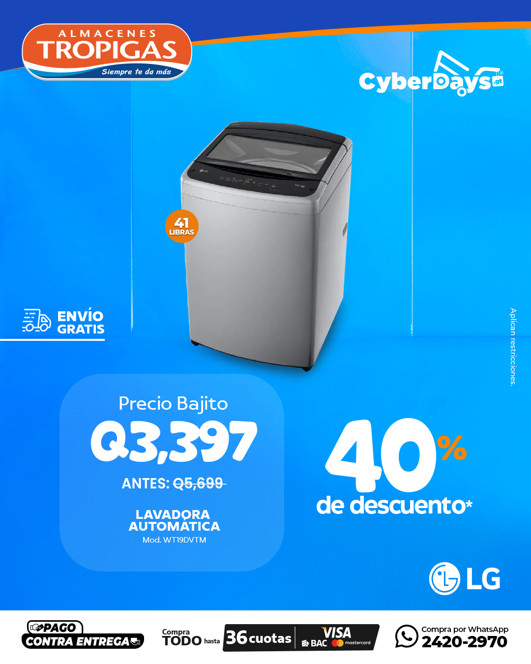 CyberDays 2025. Ofertas de Almacenes Tropigas CyberDays 2025. Ofertas de Almacenes Tropigas