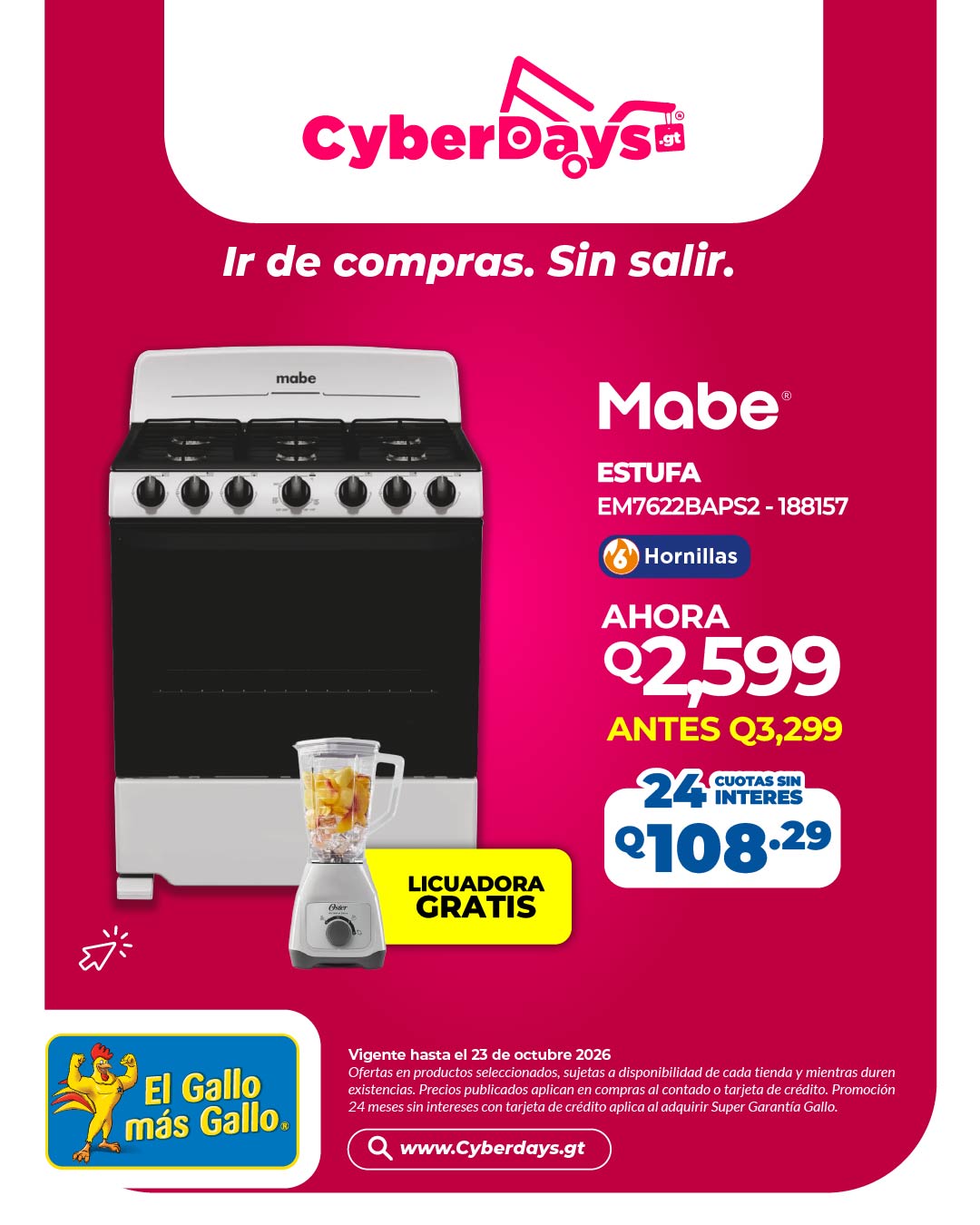 CyberDays 2026. Ofertas de El Gallo más Gallo