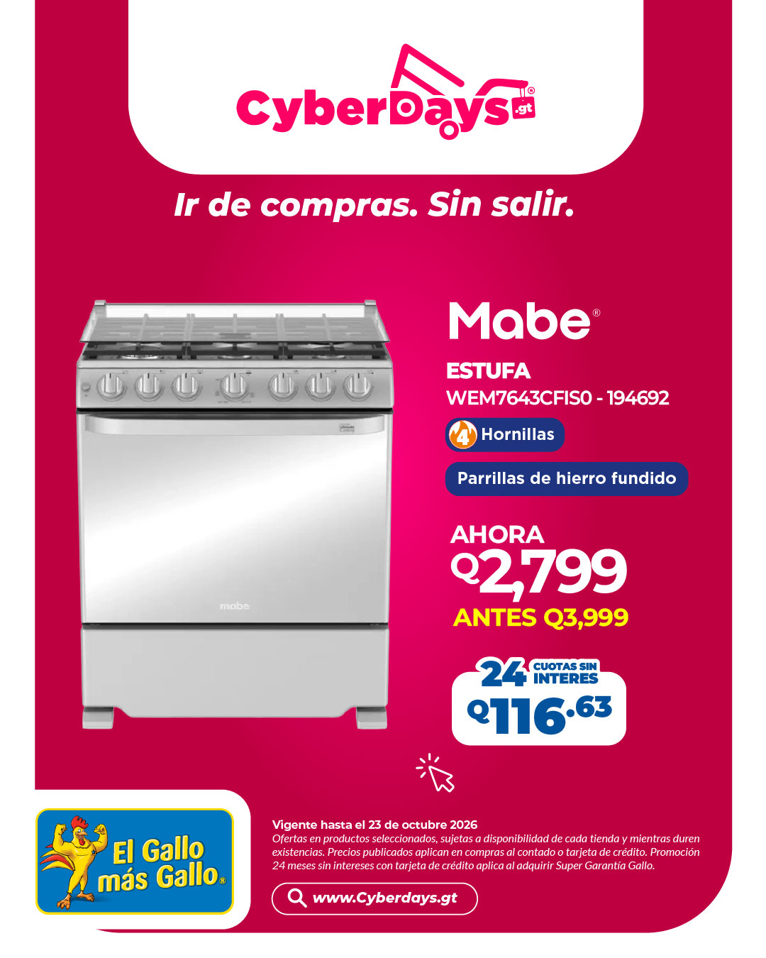 CyberDays 2026. Ofertas de El Gallo más Gallo