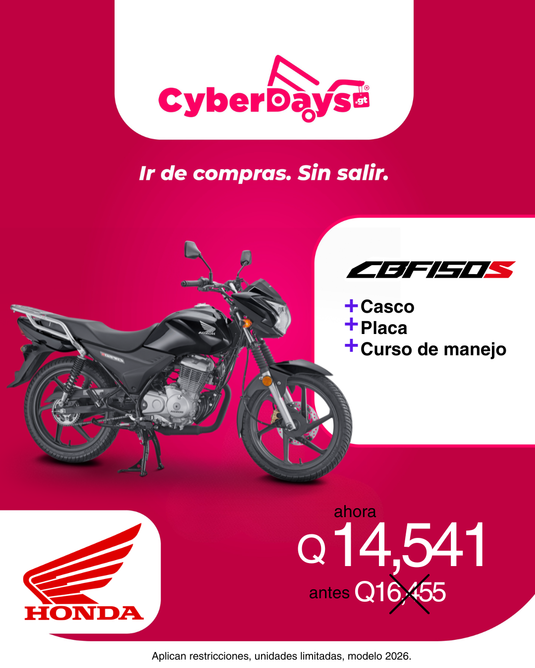 CyberDays 2026. Ofertas de Honda motocicletas