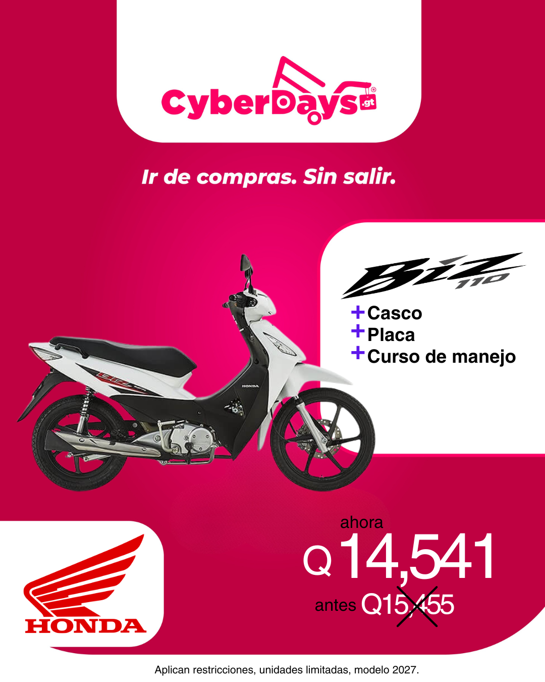 CyberDays 2026. Ofertas de Honda motocicletas