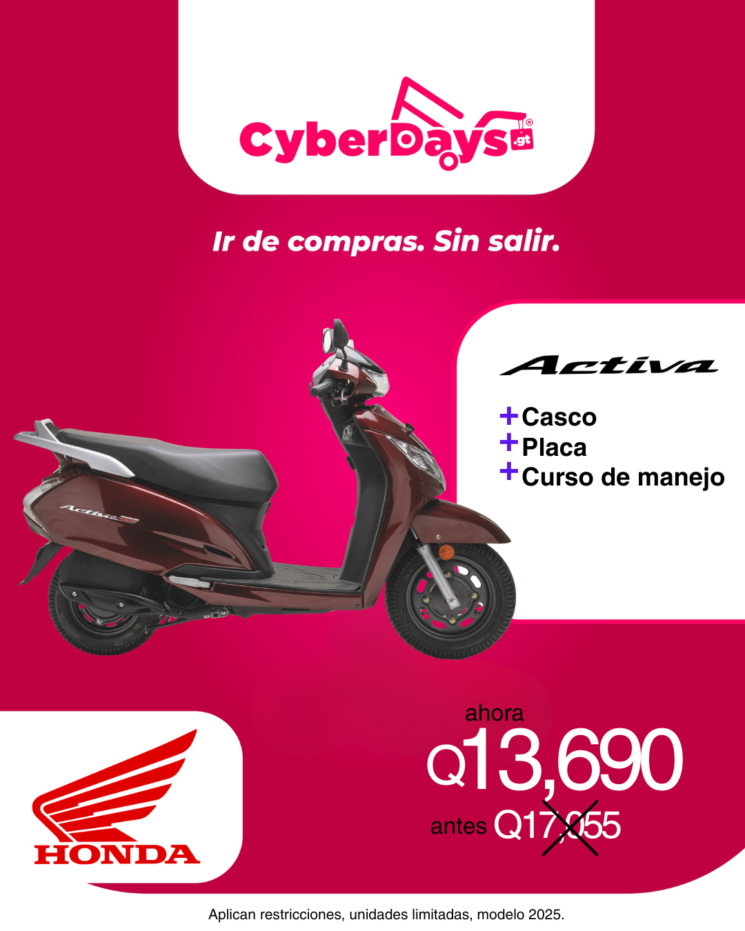 CyberDays 2026. Ofertas de Honda motocicletas