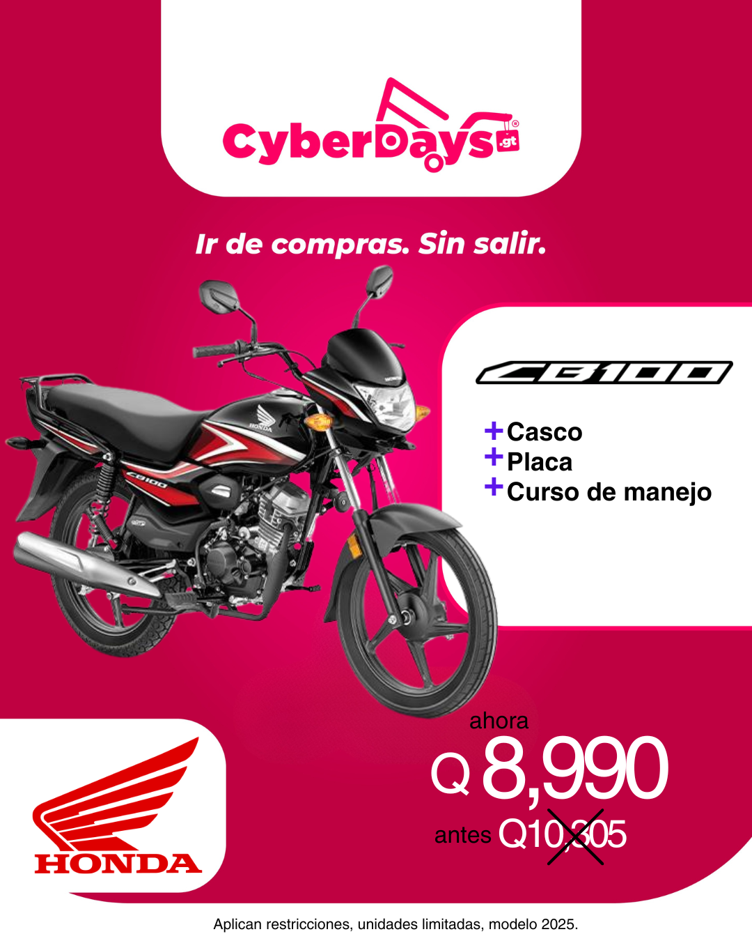 CyberDays 2026. Ofertas de Honda motocicletas