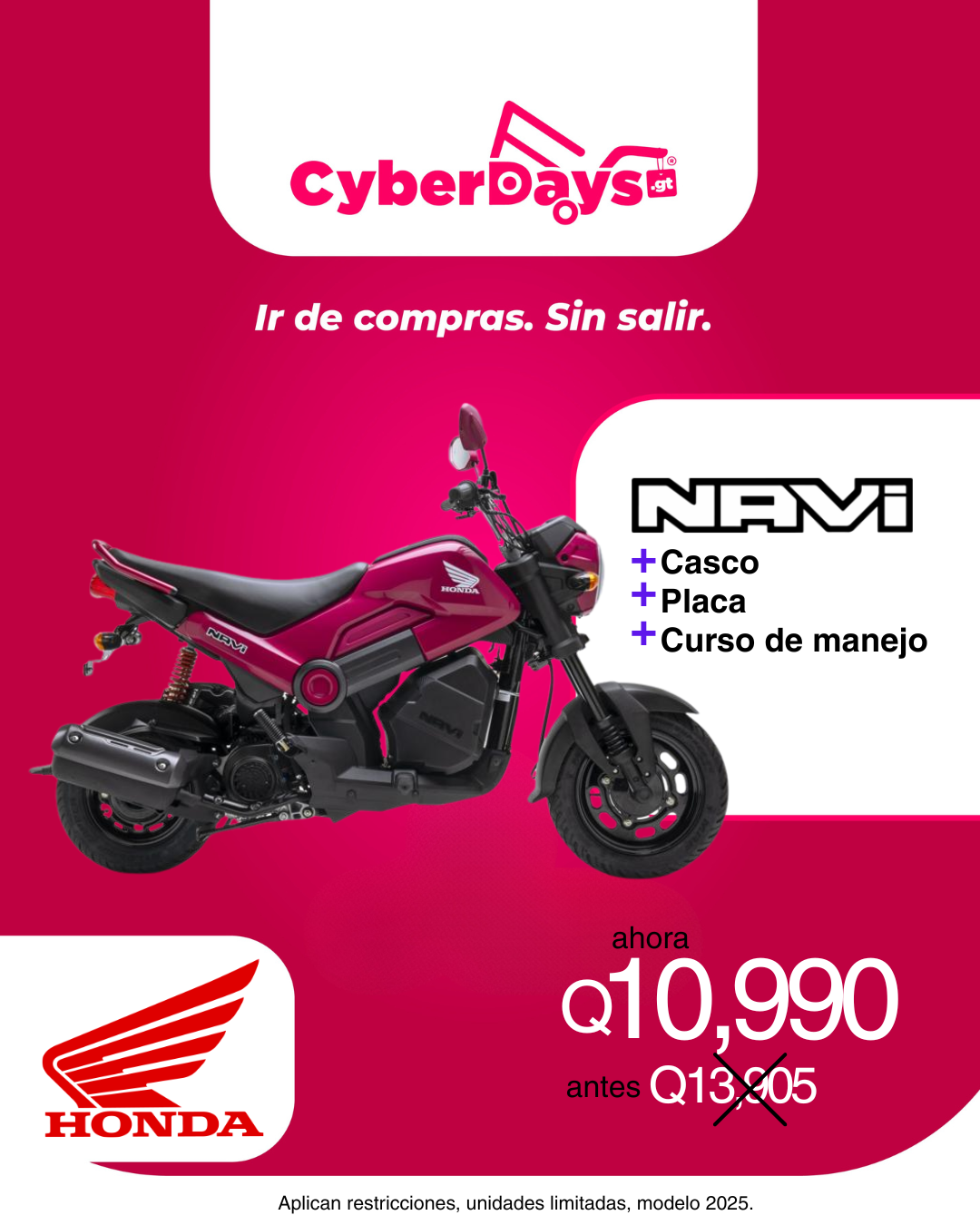 CyberDays 2026. Ofertas de Honda motocicletas